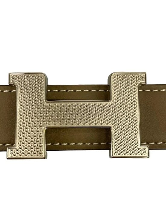 HERMES H belt/Constance Etoupe White Veau Swift Veau Epsom B Belt main image 4